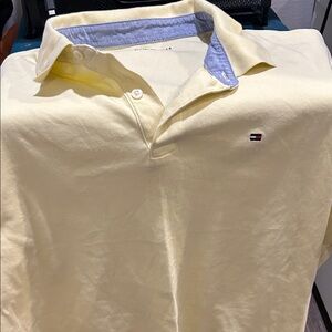 Tommy Hilfiger Men's Light Yellow Polo Shirt